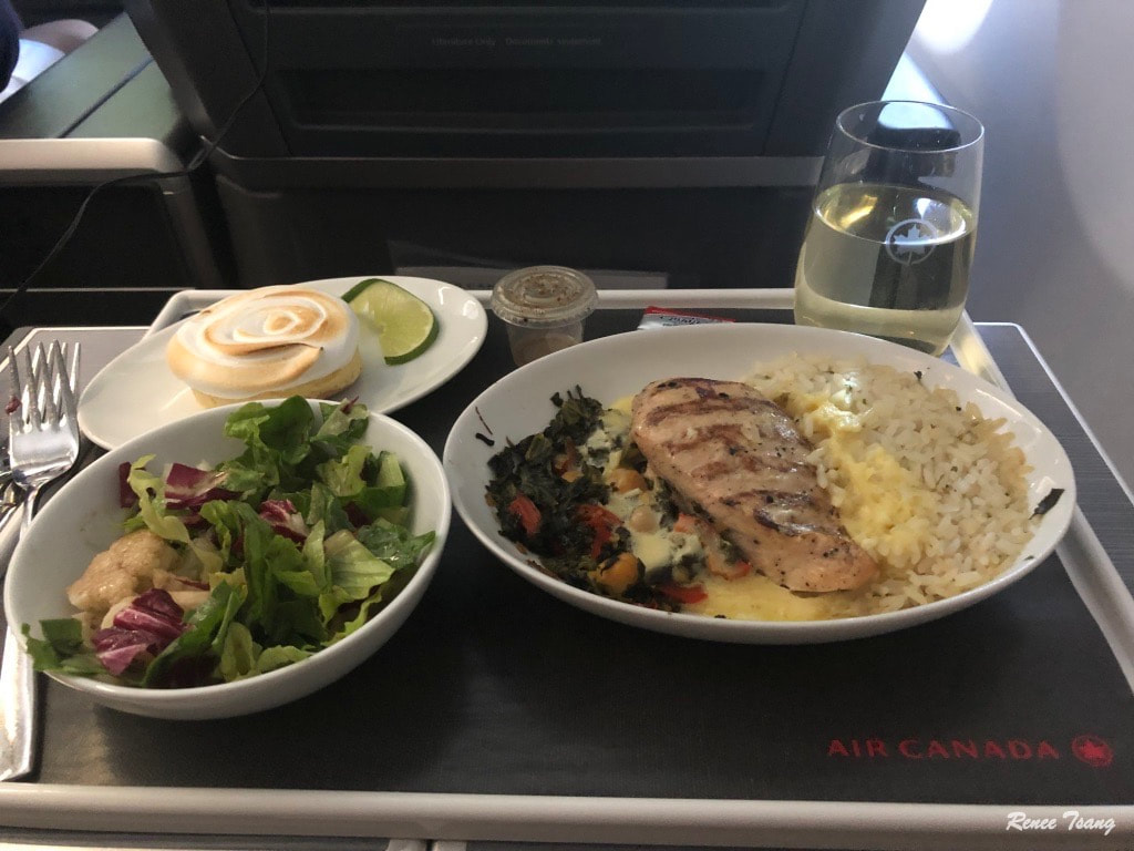 Air Canada business class meal 